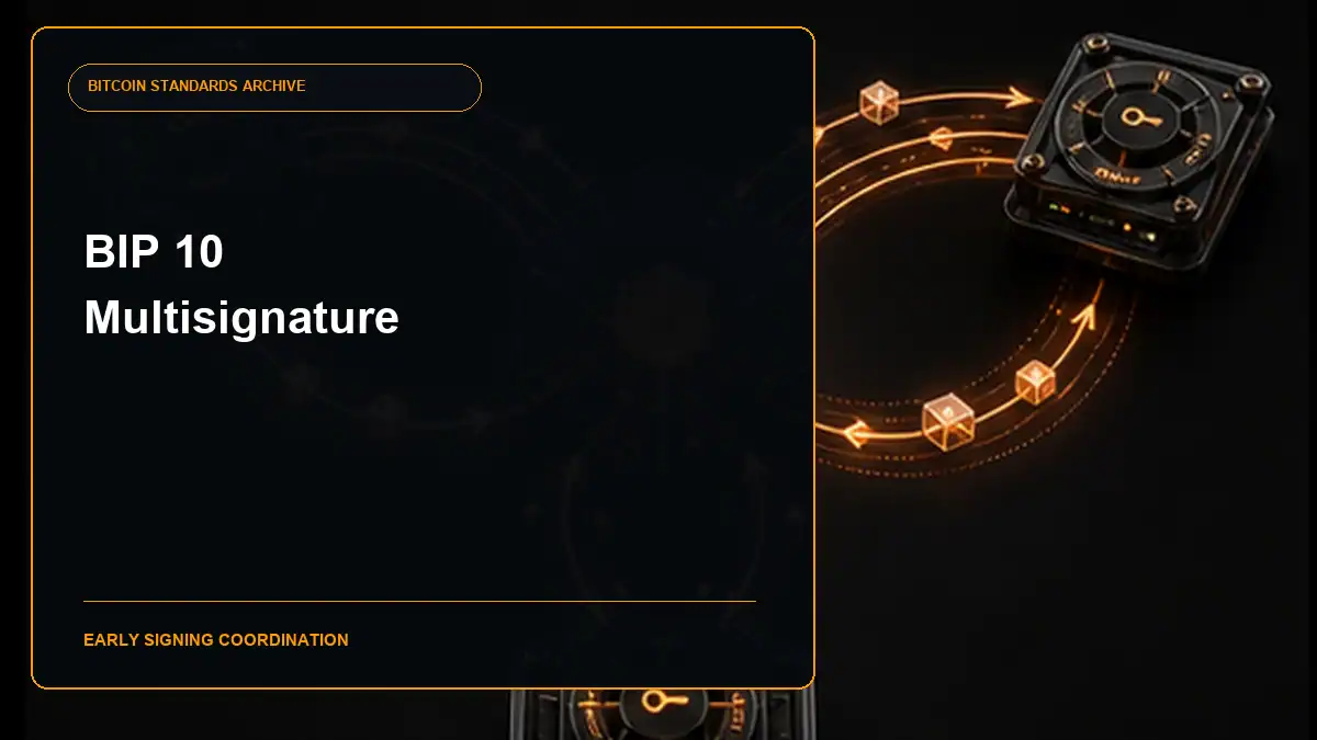 BIP 10 multisignature distribution guide cover