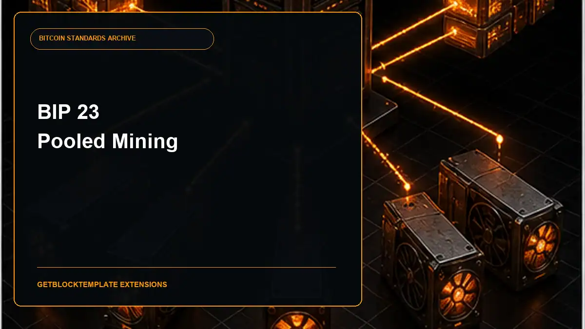 BIP 23 getblocktemplate - Pooled Mining guide cover