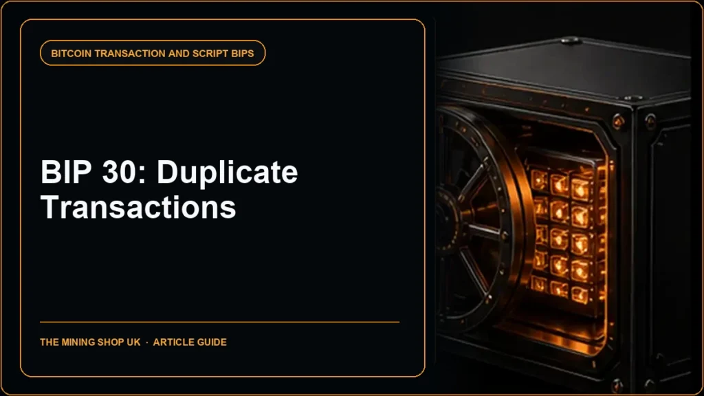 BIP 30 duplicate transactions guide cover