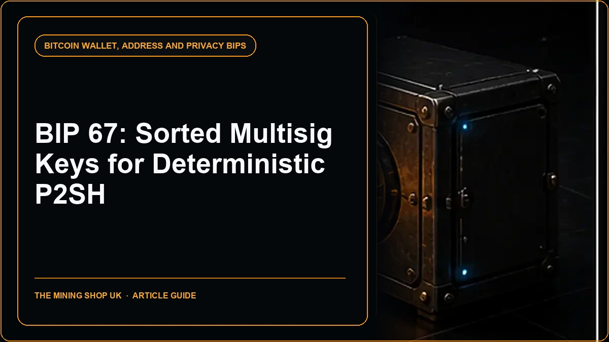 BIP 67 Sorted Multisig Keys Explained for Deterministic P2SH