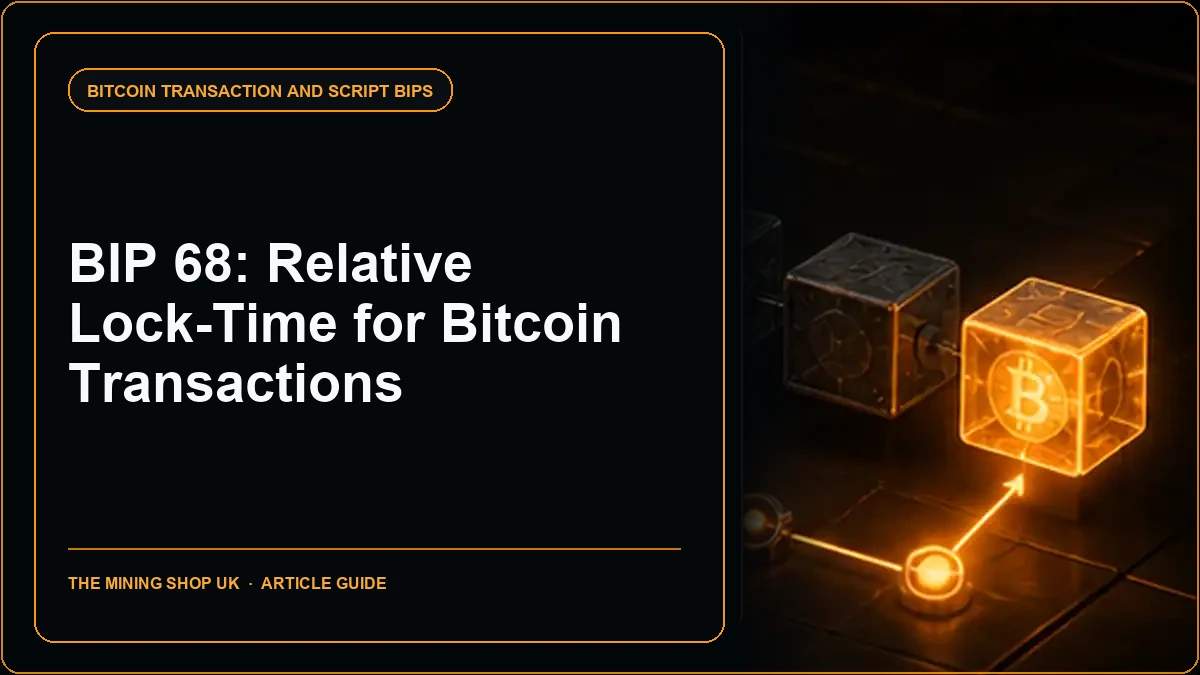 BIP 68 Relative Lock-Time Explained for Bitcoin Transactions