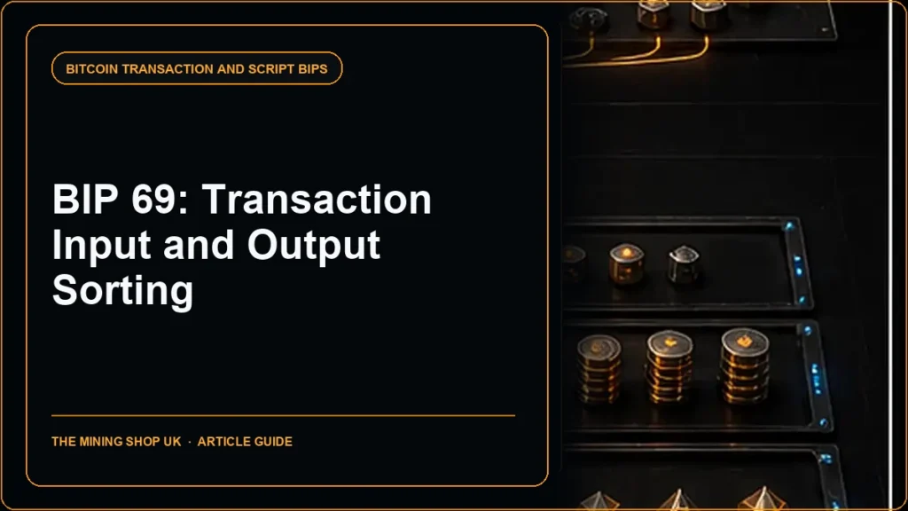 BIP 69 Lexicographical Indexing of Transaction Inputs and Outputs guide cover