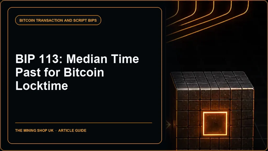 BIP 113 Median time-past as endpoint for lock-time calculations guide cover