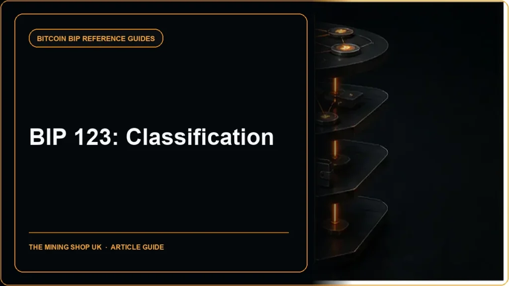 BIP 123 BIP Classification guide cover