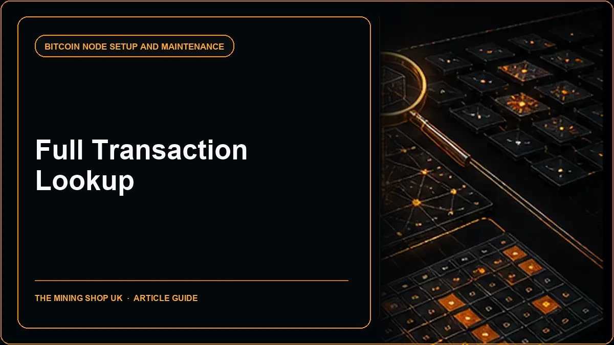 Bitcoin Core txindex Explained: Full Transaction Lookup