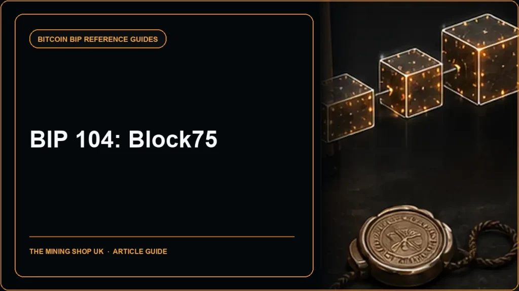 BIP 104 Block75 guide cover