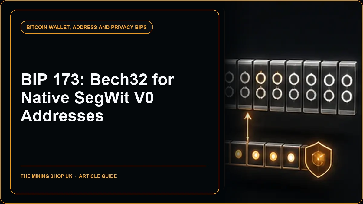 BIP 173 Bech32 for Native SegWit v0 Addresses