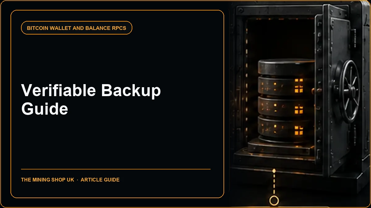 Bitcoin Core backupwallet RPC: Verifiable Backup Guide