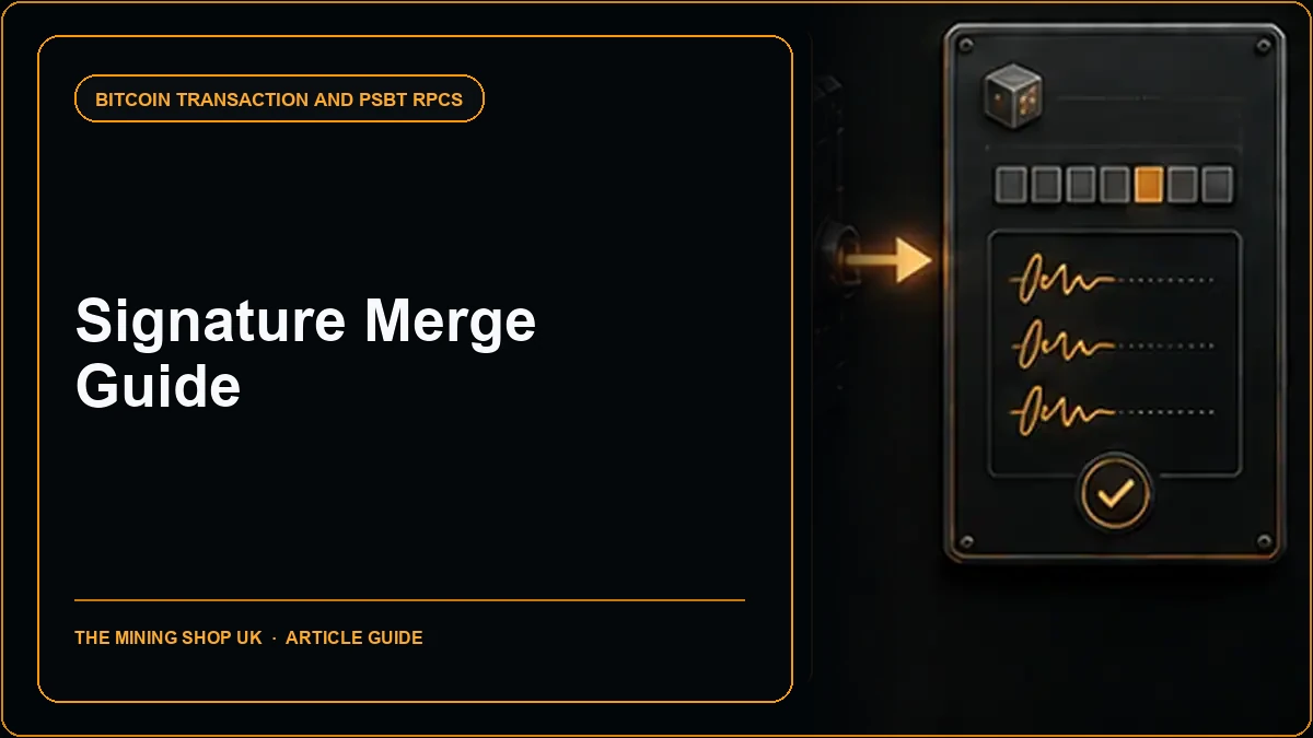 Bitcoin Core combinerawtransaction RPC: Signature Merge Guide