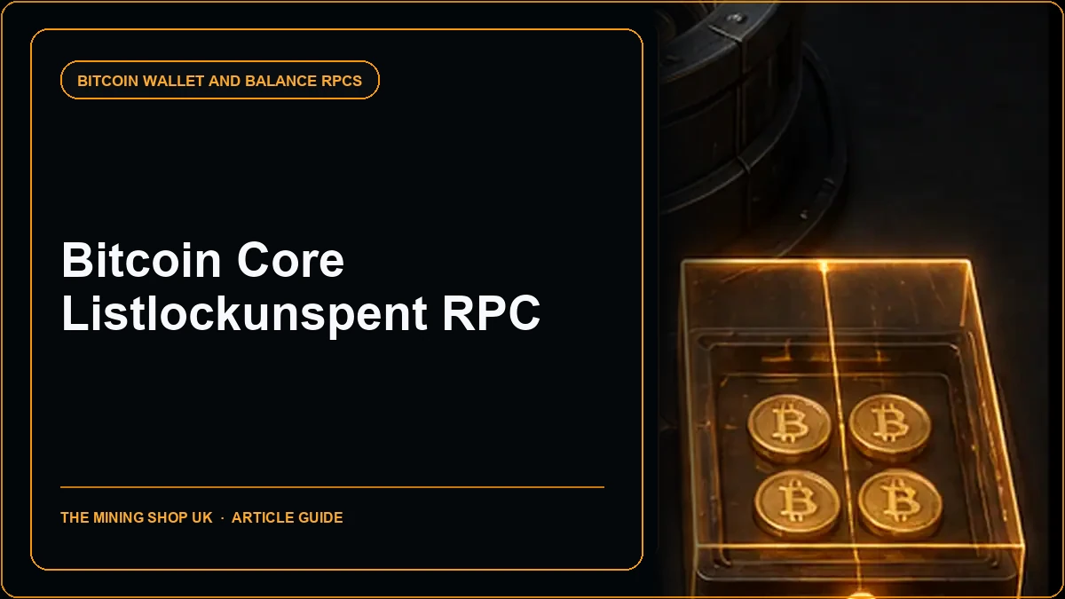 Bitcoin Core listlockunspent RPC: Coin-Control Guide