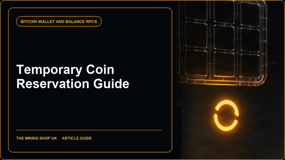 Bitcoin Core lockunspent RPC: Temporary Coin Reservation Guide