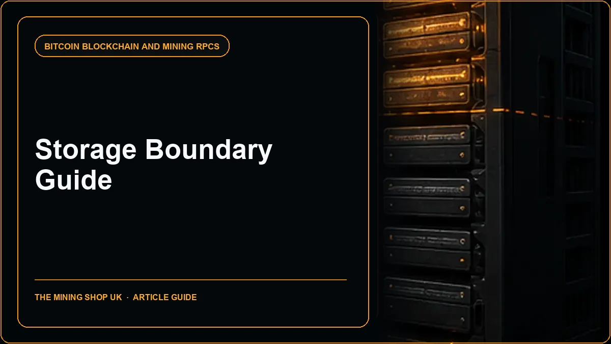 Bitcoin Core pruneblockchain RPC: Storage Boundary Guide