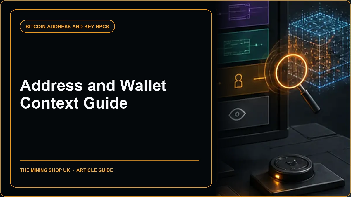 Bitcoin Core validateaddress RPC: Address and Wallet Context Guide