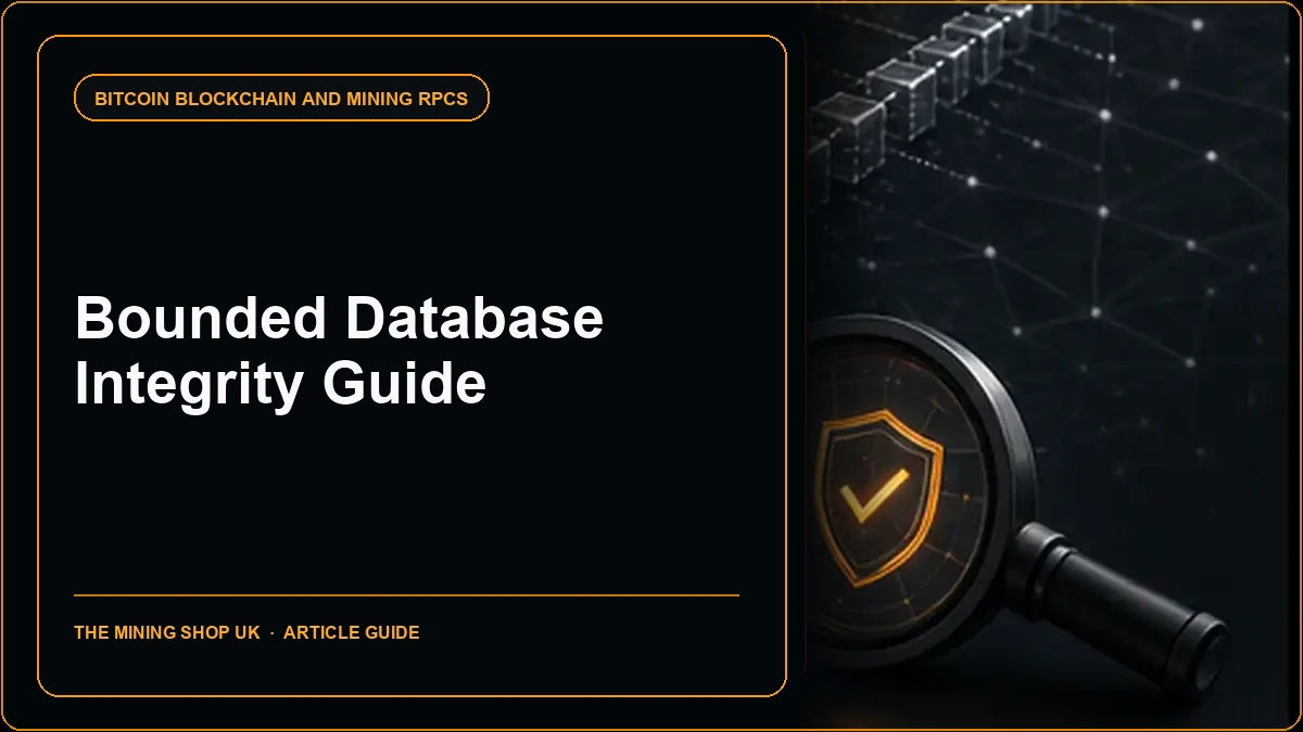 Bitcoin Core verifychain RPC: Bounded Database Integrity Guide