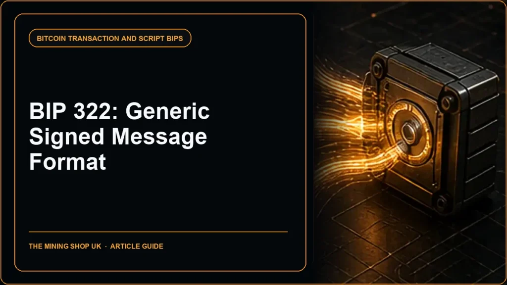 BIP 322 Generic Signed Message Format guide cover
