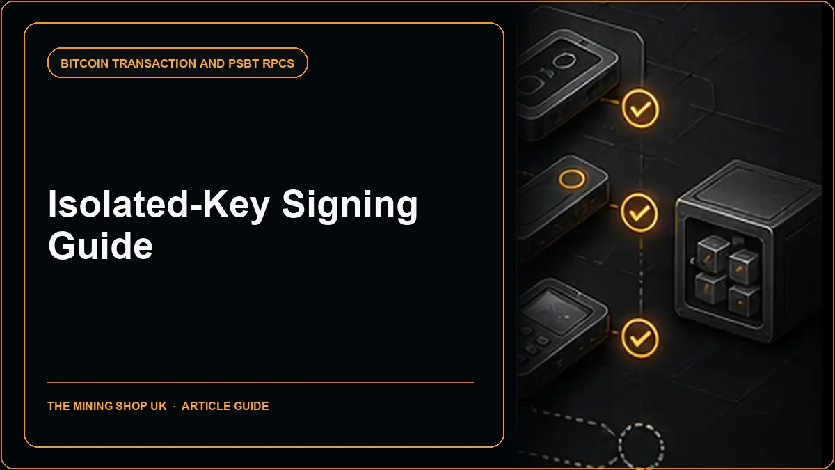 Bitcoin Core signrawtransactionwithkey RPC: Isolated-Key Signing Guide
