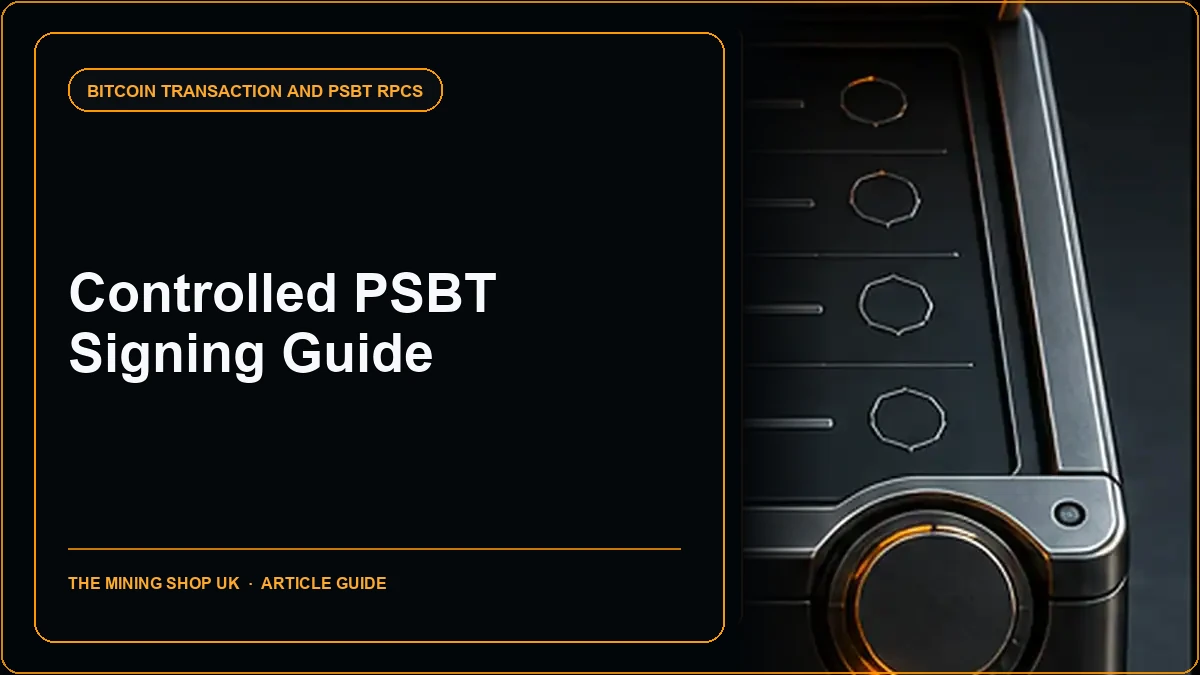 Bitcoin Core walletprocesspsbt RPC: Controlled PSBT Signing Guide
