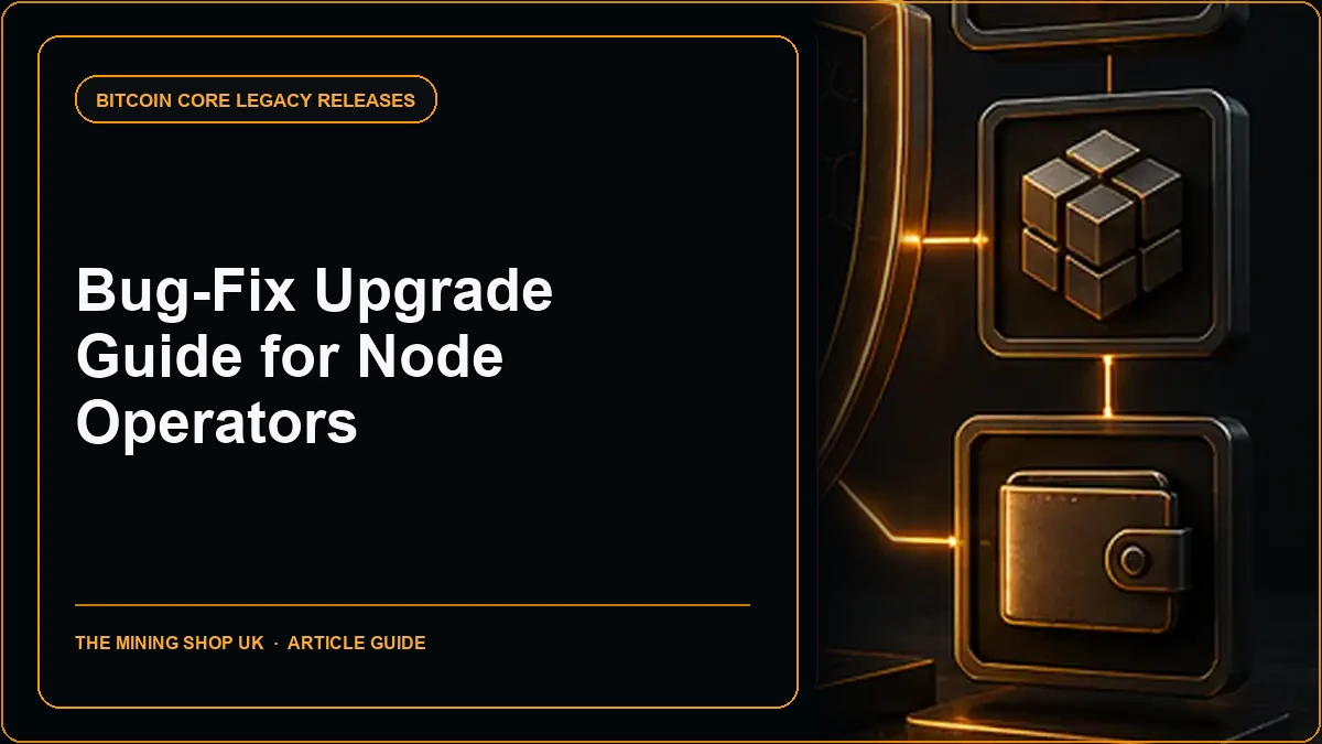 Bitcoin Core 0.17.1: Bug-Fix Upgrade Guide for Node Operators