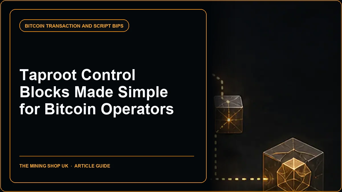 Taproot Control Blocks Explained for Bitcoin Operators