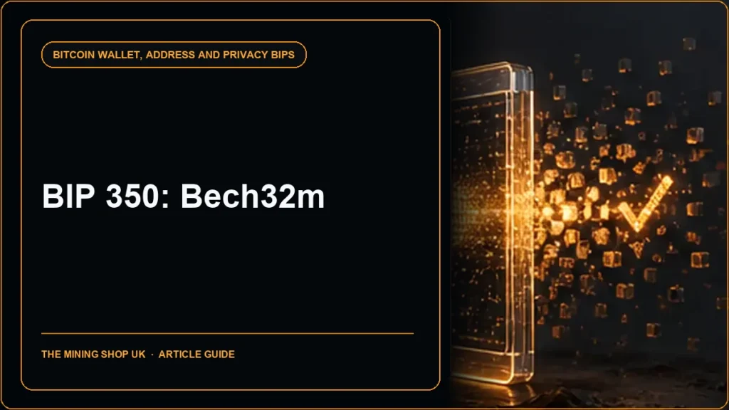 BIP 350 Bech32m format for v1+ witness addresses guide cover