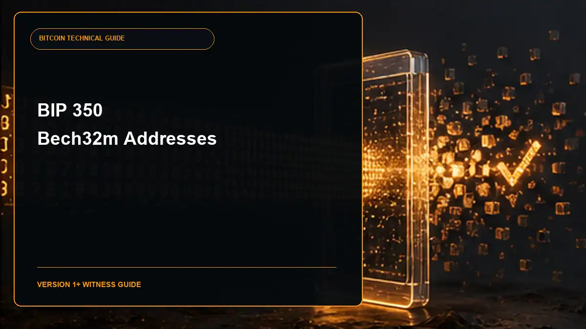 BIP 350 Bech32m format for v1+ witness addresses guide cover