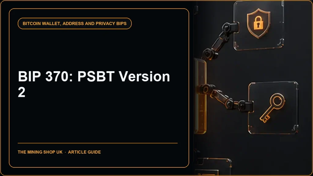 BIP 370 PSBT Version 2 guide cover
