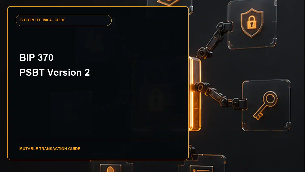 BIP 370 PSBT Version 2 guide cover