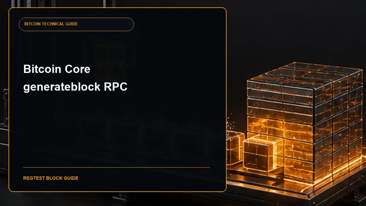Bitcoin Core generateblock RPC guide cover