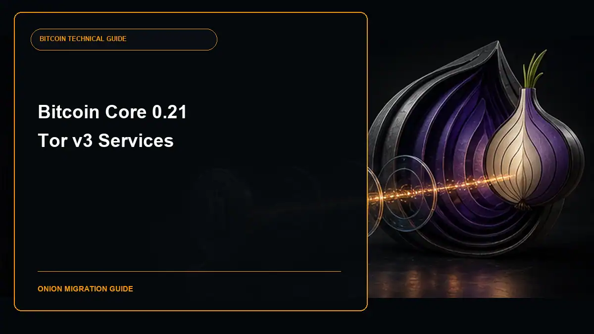 Bitcoin Core Tor v3 onion services guide cover