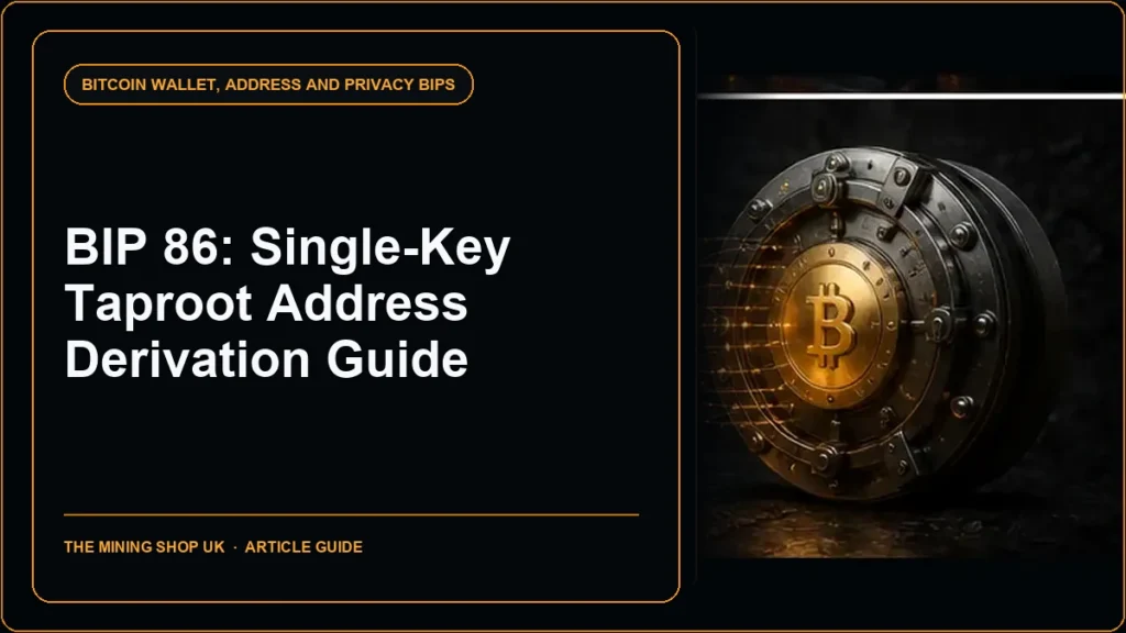 BIP 86 Taproot key derivation guide cover