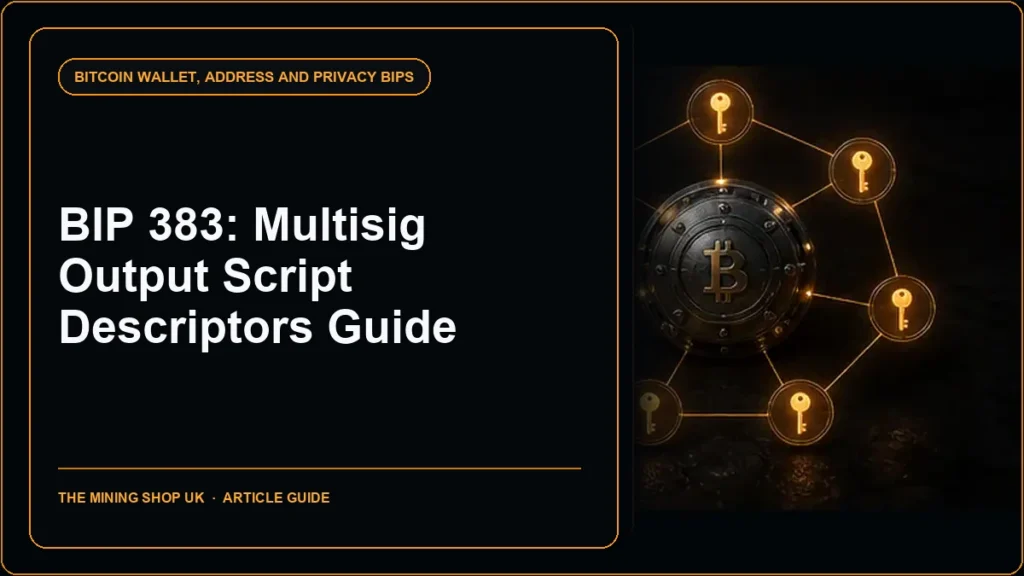 BIP 383 multisig descriptors guide cover