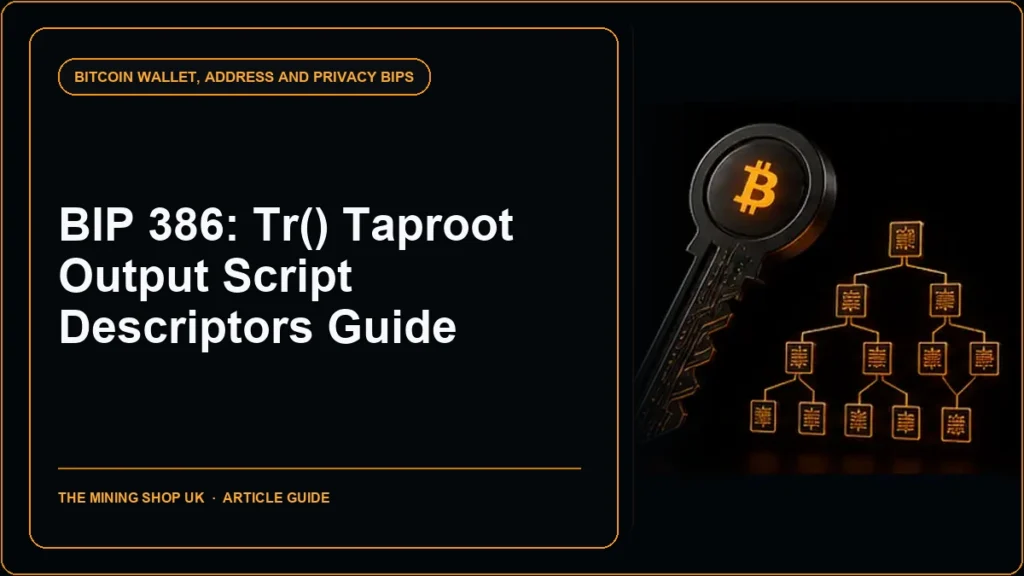 BIP 386 tr() output descriptors guide cover