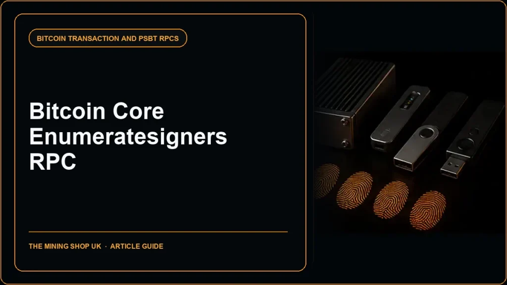 Bitcoin Core enumeratesigners RPC guide cover