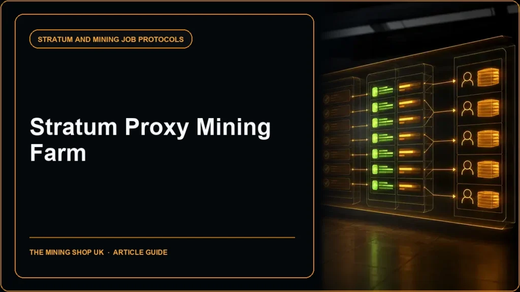 Using a Stratum Proxy to Simplify Mining Farm Connections article guide cover