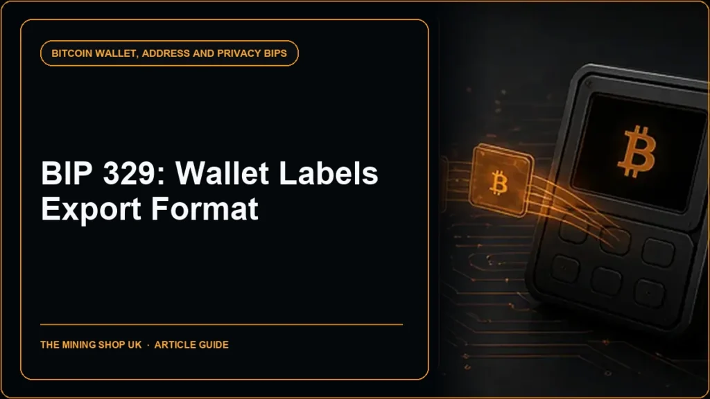 BIP 329 Wallet Labels Export Format guide cover