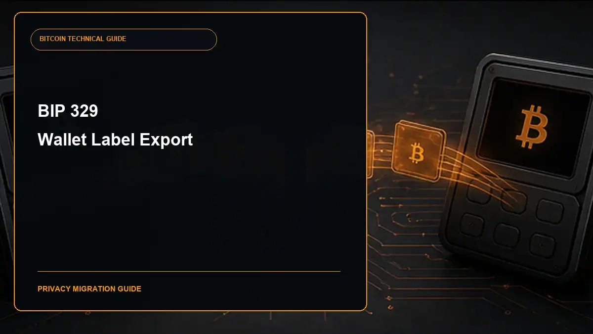 BIP 329 Wallet Labels Export Format guide cover