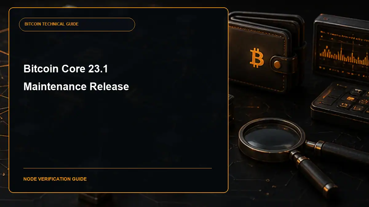 Bitcoin Core 23.1 release guide cover