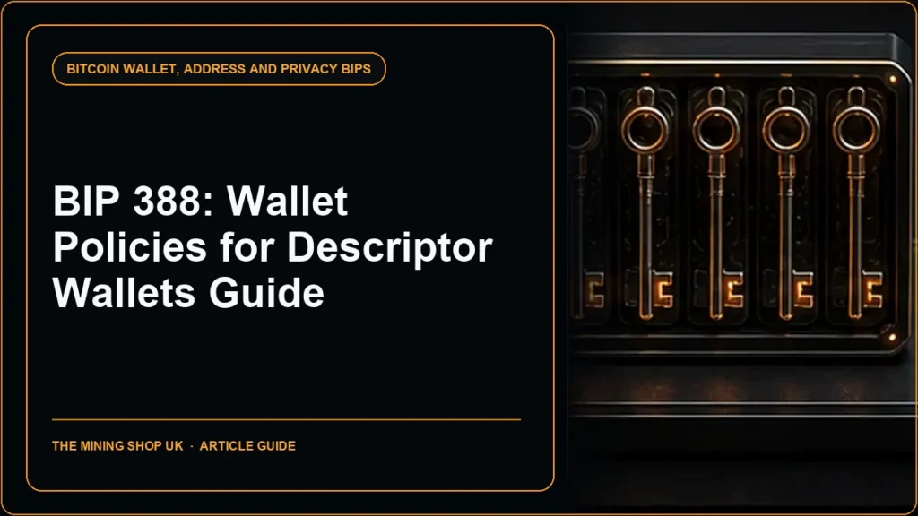 BIP 388 Wallet Policies for Descriptor Wallets guide cover