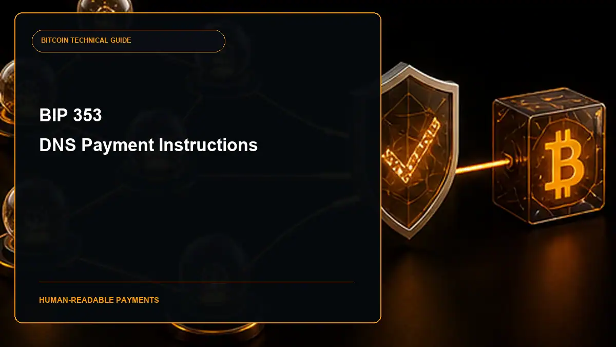 BIP 353 DNS Payment Instructions guide cover