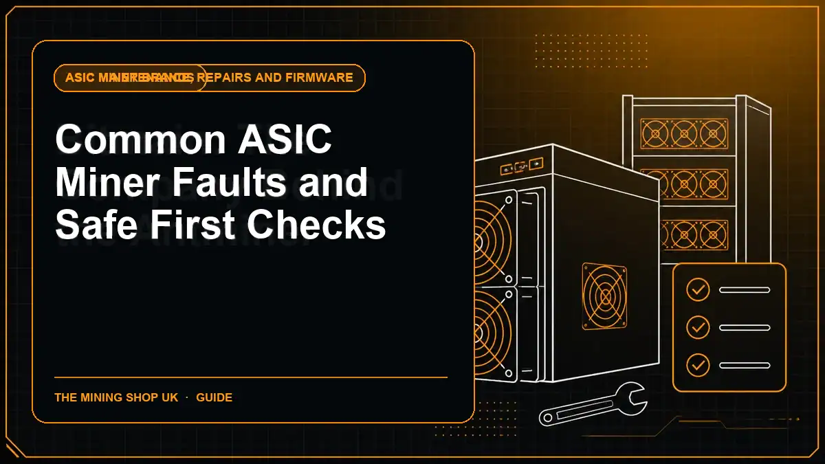 Common ASIC Miner Faults and Safe First Checks illustrated guide cover
