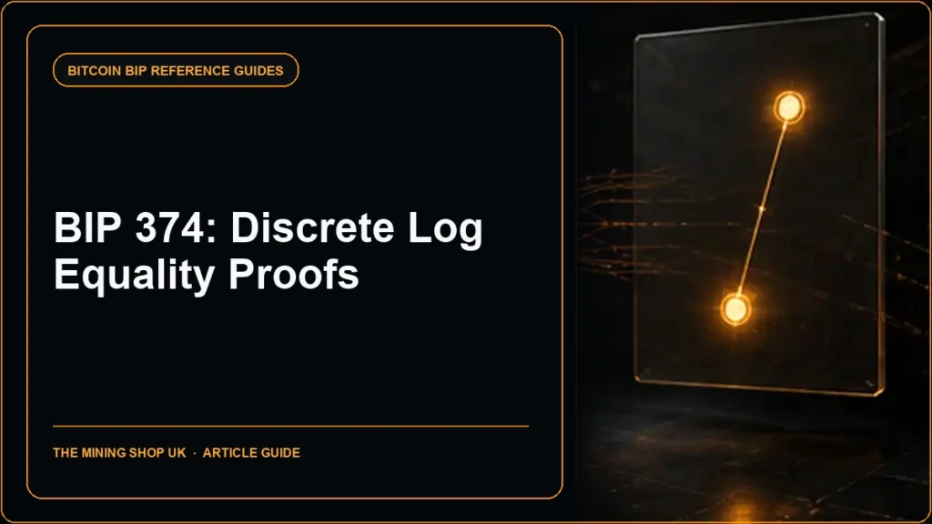 BIP 374 Discrete Log Equality Proofs guide cover