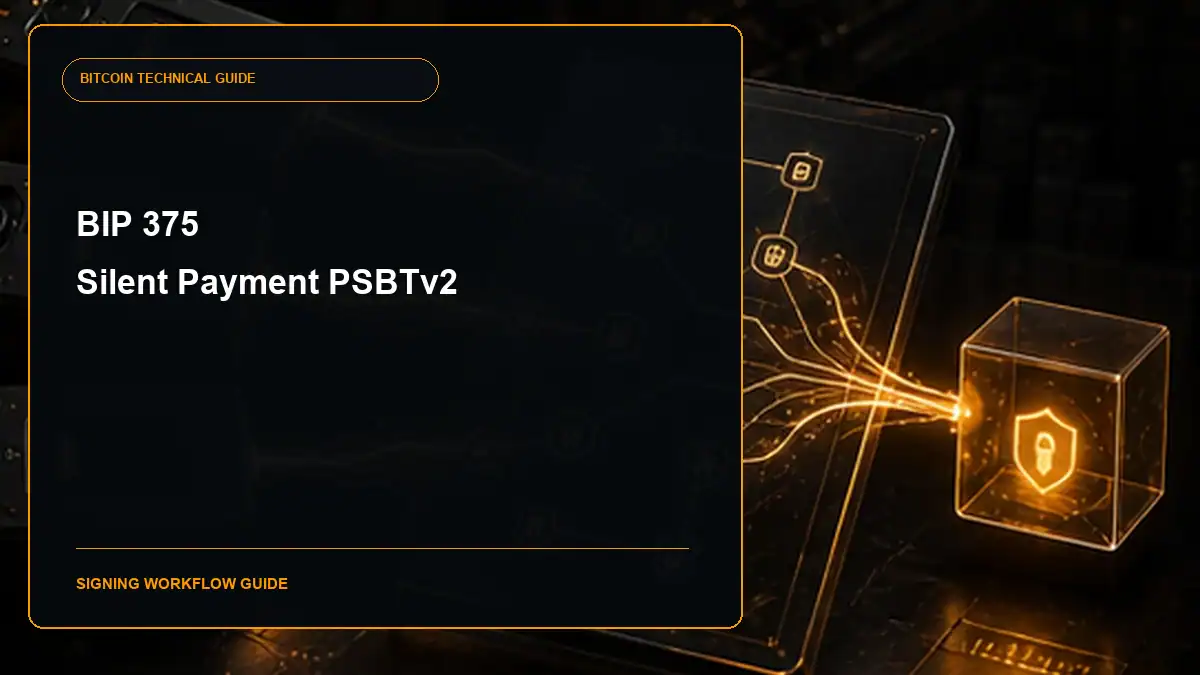 BIP 375 Sending Silent Payments with PSBTs guide cover