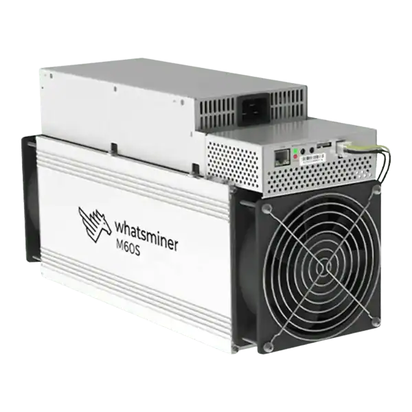 MicroBT Whatsminer M60S 190Th SHA-256 Bitcoin Miner — main product view