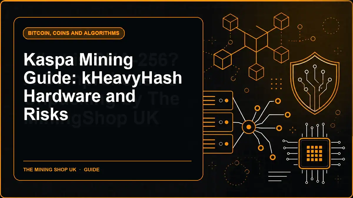 Kaspa Mining Guide: kHeavyHash Hardware and Risks illustrated guide cover