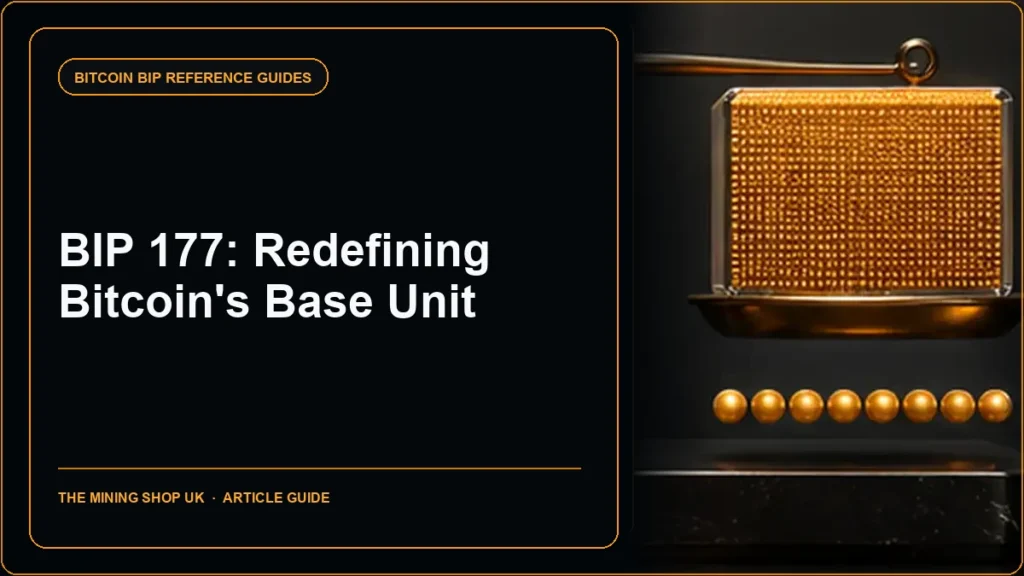 BIP 177 Redefine Bitcoin's Base Unit guide cover