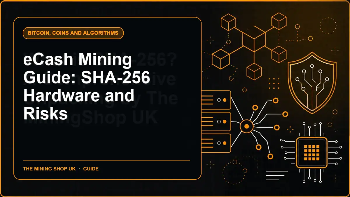 eCash Mining Guide: SHA-256 Hardware and Risks illustrated guide cover