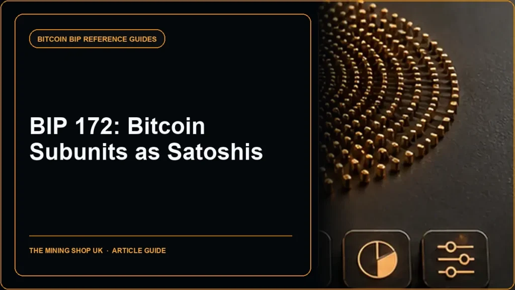 BIP 172 Define Bitcoin Subunits as Satoshis guide cover