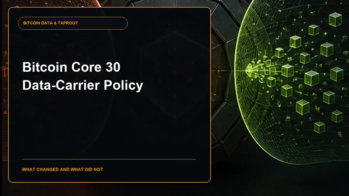 Bitcoin Core 30 data-carrier policy guide cover