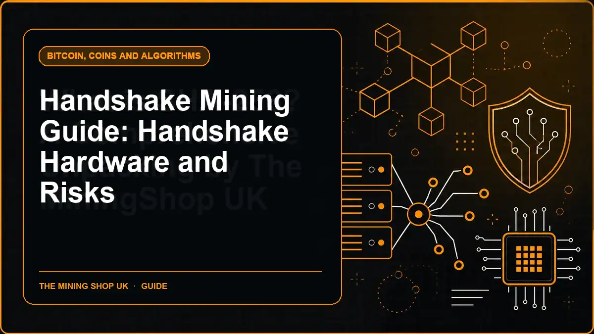 Handshake Mining Guide: Handshake Hardware and Risks illustrated guide cover