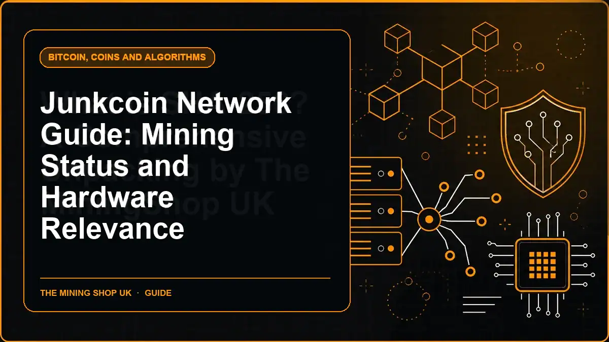 Junkcoin Network Guide: Mining Status and Hardware Relevance illustrated guide cover